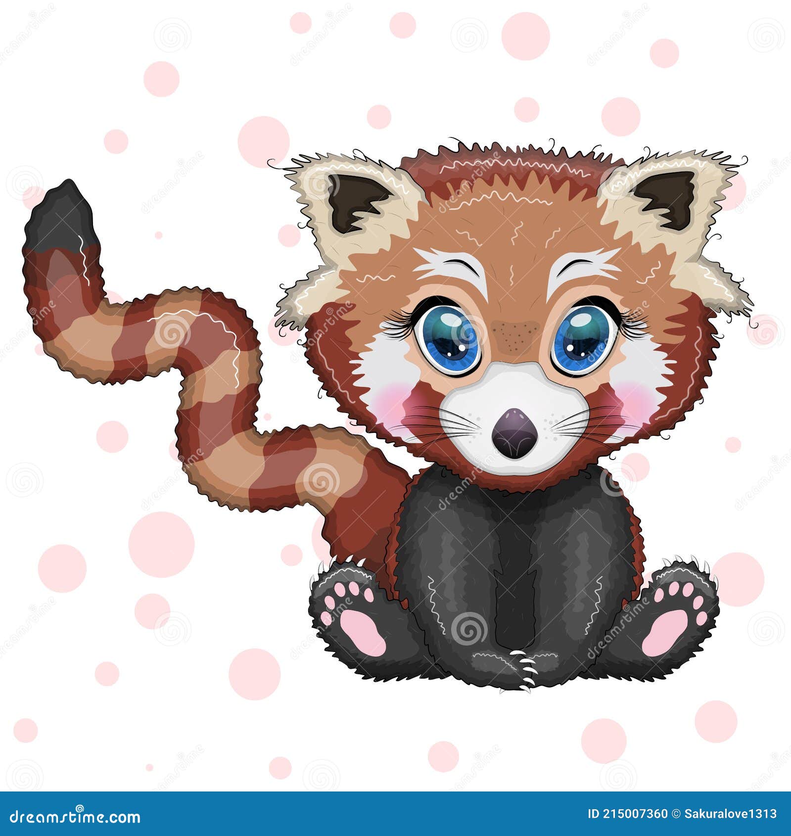 Red Panda, Cute Character with Beautiful Eyes, Bright Childish Style. Rare  Animals, Red Book, Cat, Bear Stock Vector - Illustration of book, chinese:  215007360