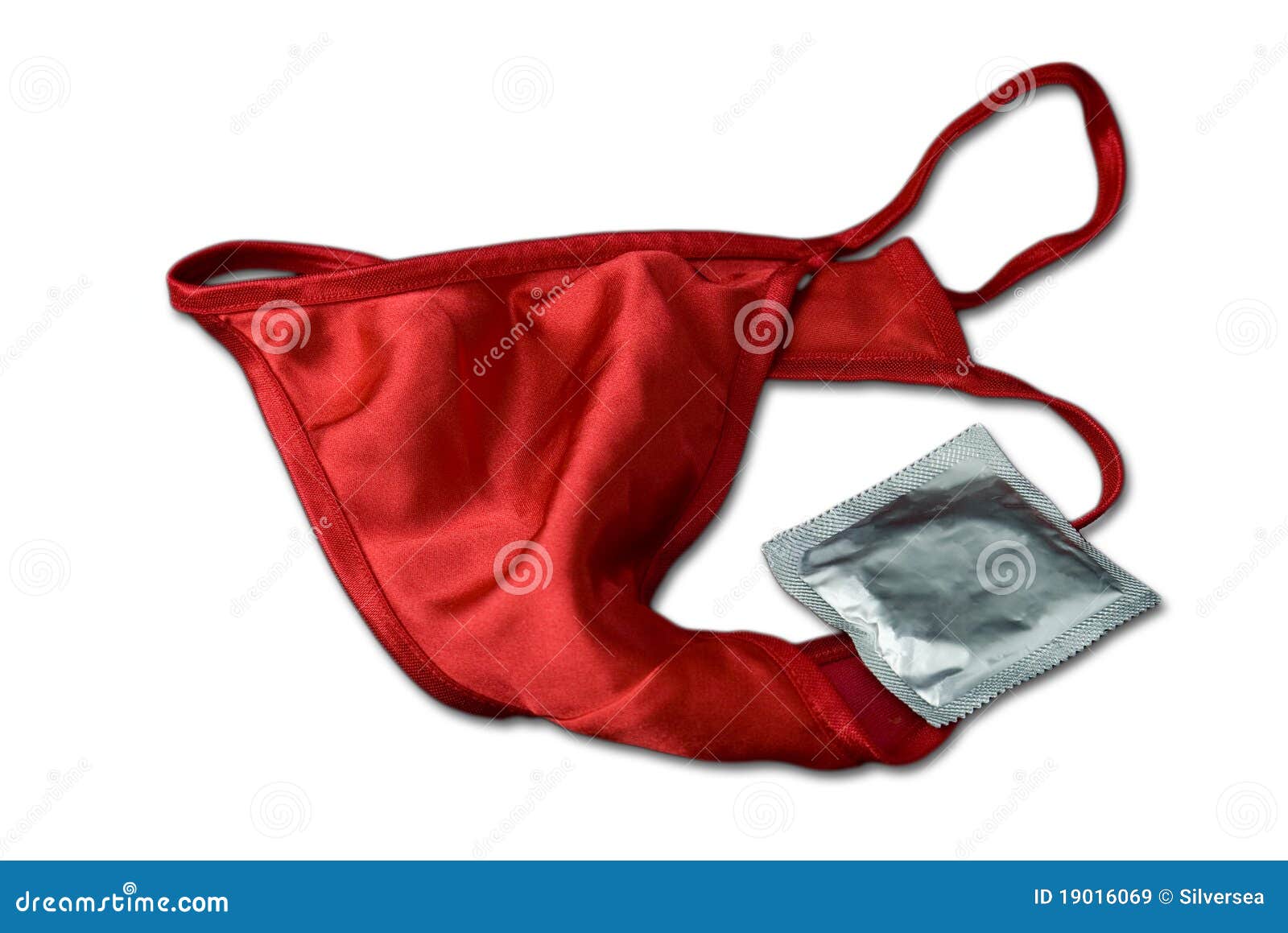 Picture Red Underwear Condom On Crack Stock Photo 1858577104