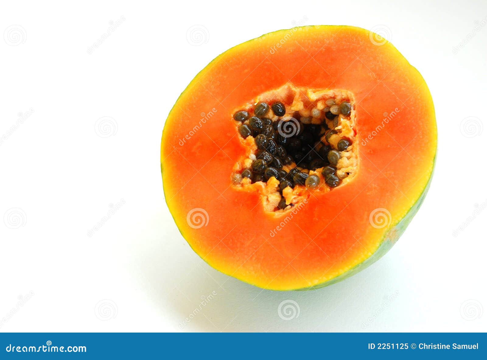 Red papaya stock image. Image of yellow, warm, food, white 2251125