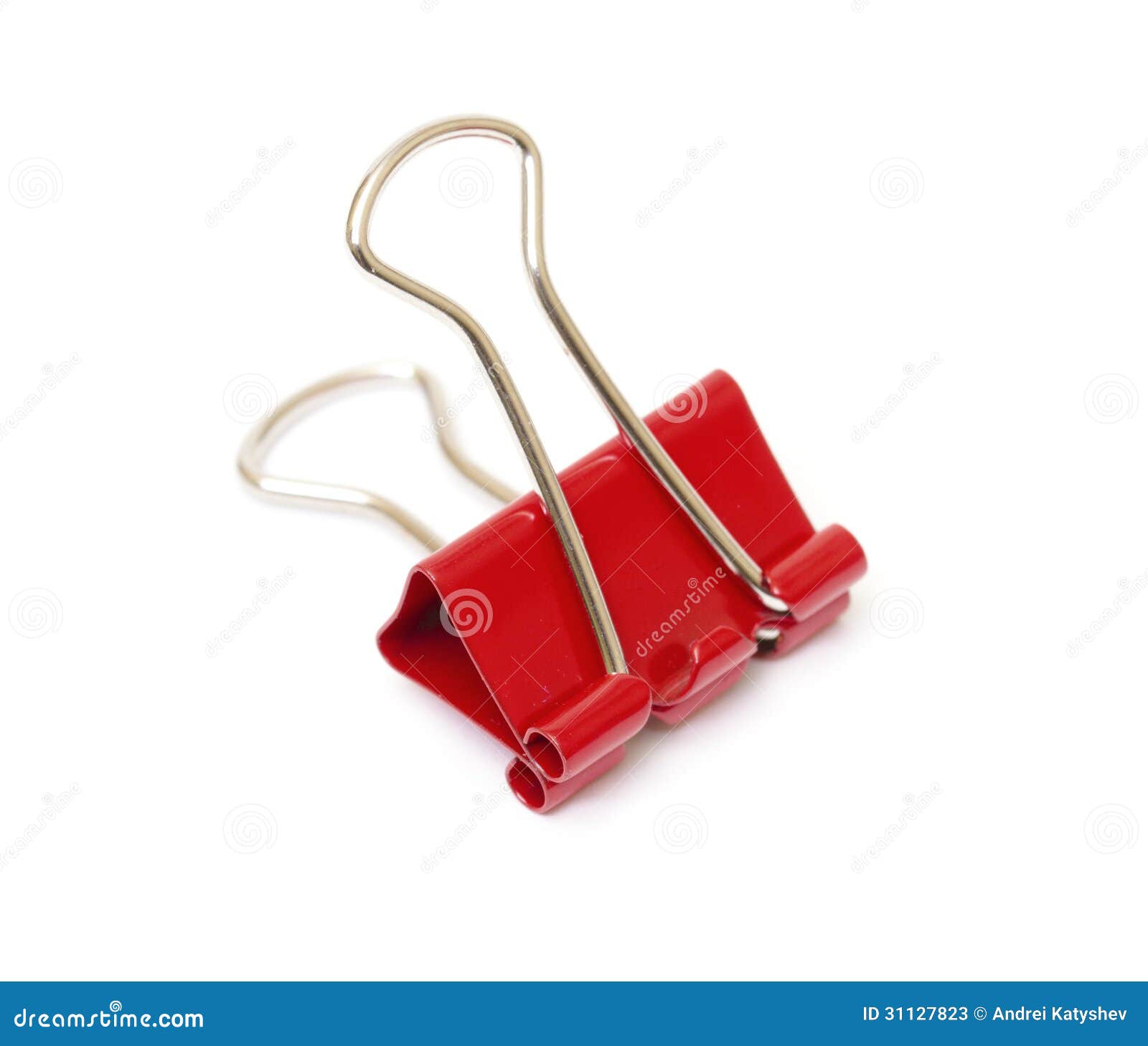 Red paper clip closeup stock image. Image of binder, background 31127823