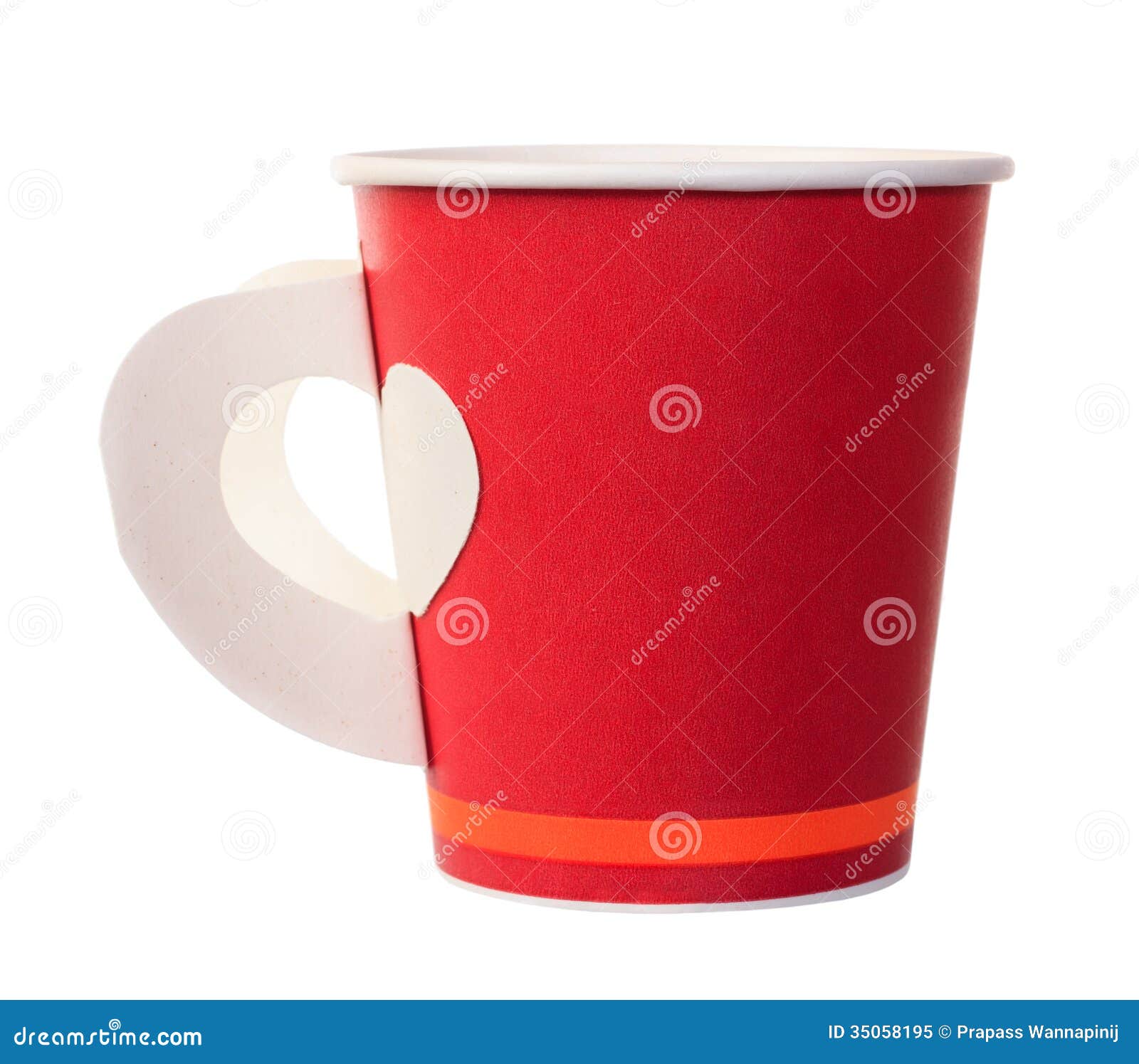 Red Paper Coffee Cup Isolated Stock Image Image of paper, white 35058195
