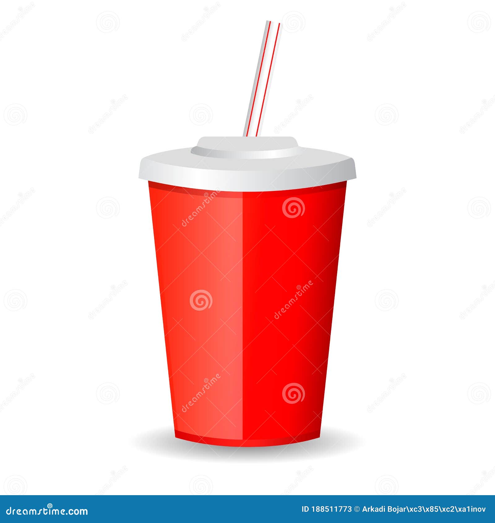 Soft drink Cup , Red Plastic Drink Cup , disposable cup with straw