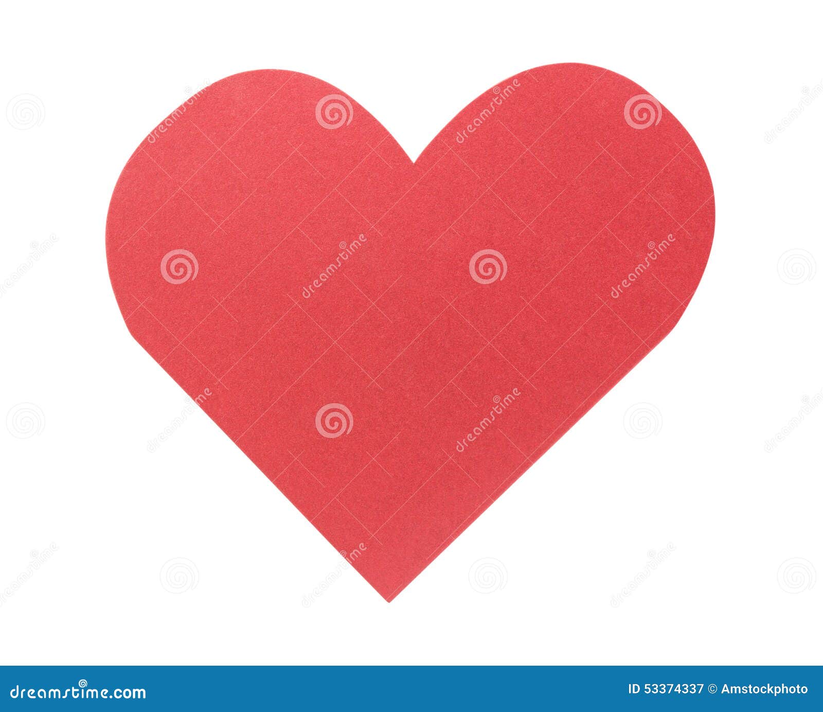 Red Paper Heart Isolated on White Background Stock Image Image of