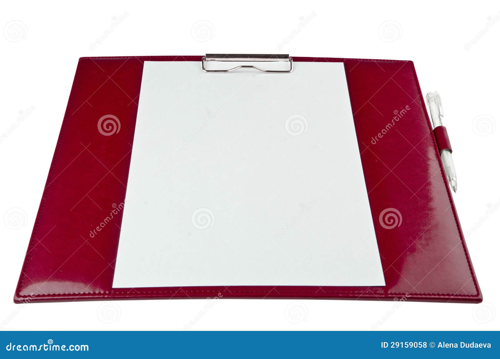 Red paper holder stock photo. Image of background, office 29159058