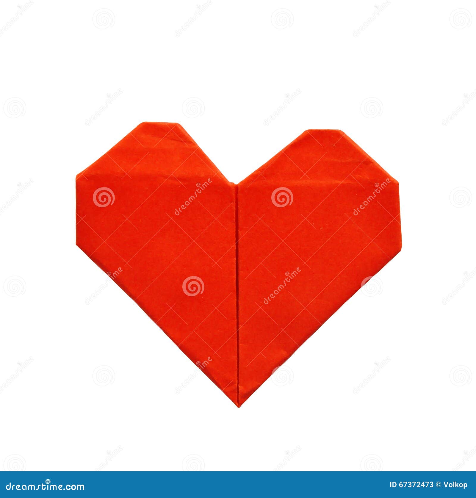 Red Paper Hearts Isolated On White Background Stock Photo, Picture