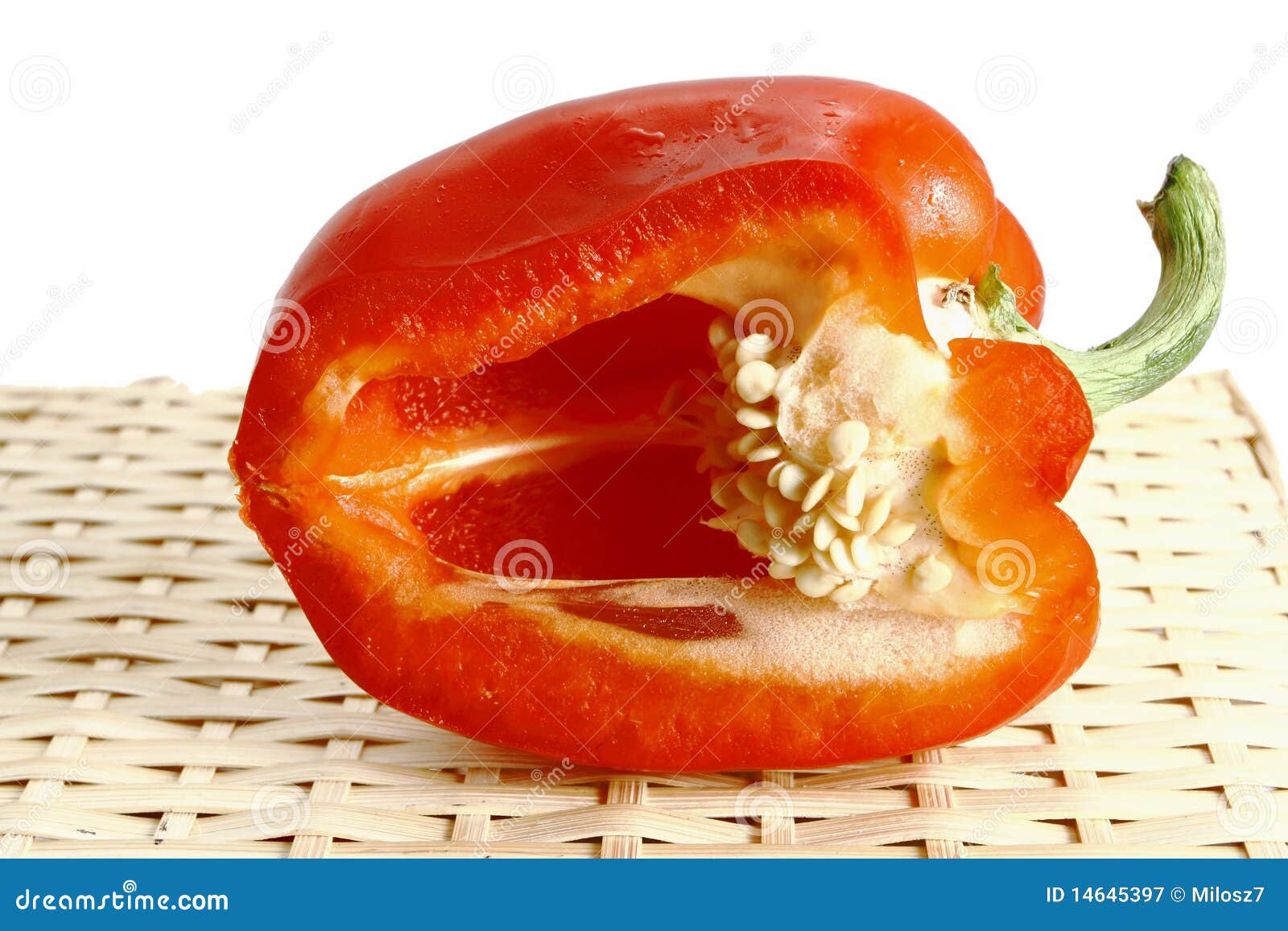 Red paprika stock image. Image of taste, green, orange 14645397