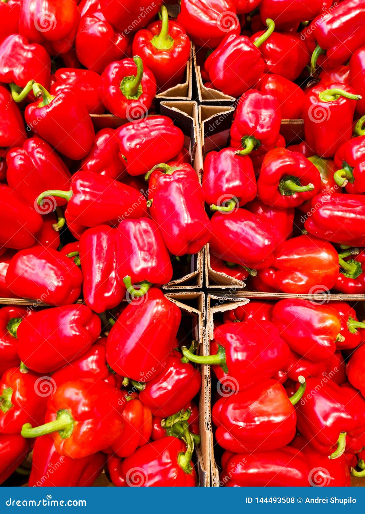 Red Paprika on the Counter in the Store Stock Photo Image of paprika, shop 144493508