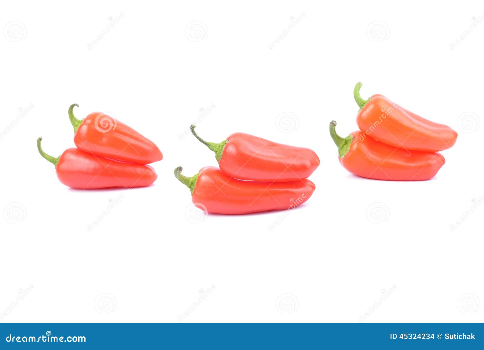 Red paprika pepper stock photo. Image of pepper, group 45324234