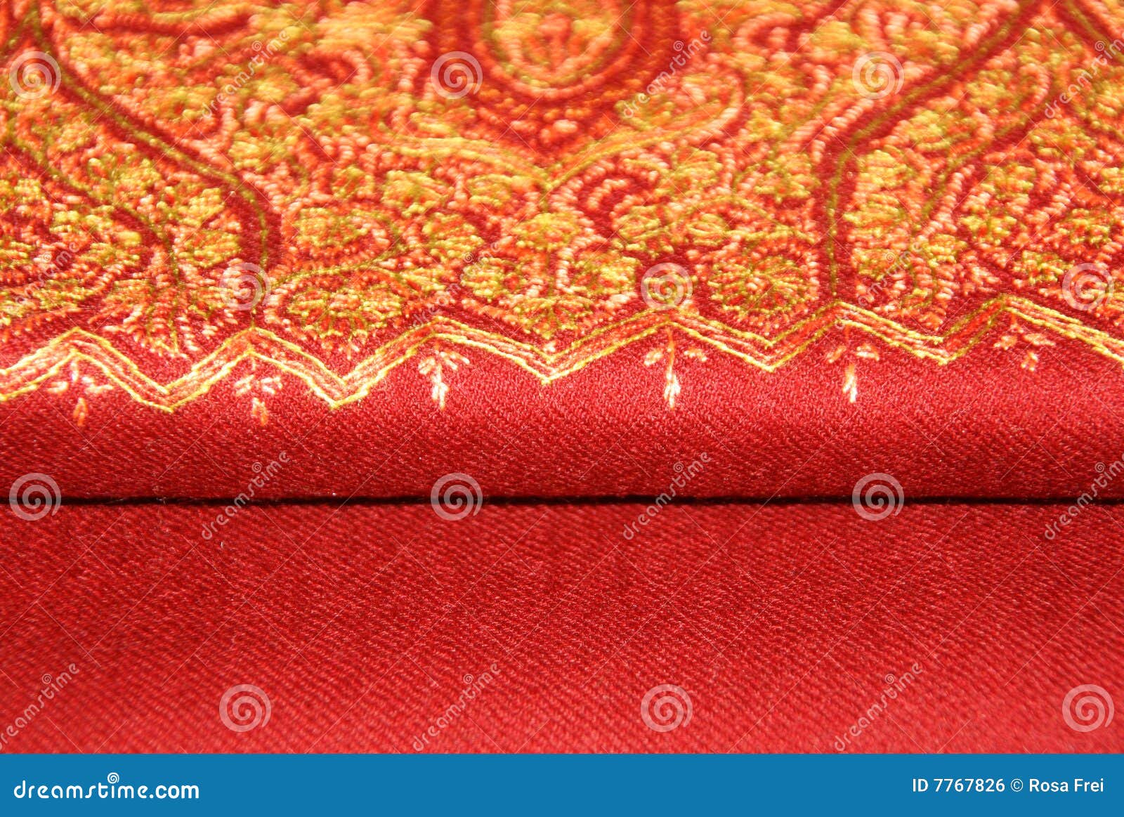 red pashmina shawl with embroidery