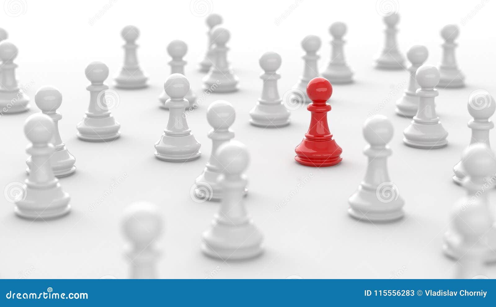 Red pawn of chess stock illustration. Illustration of crowd - 115556283