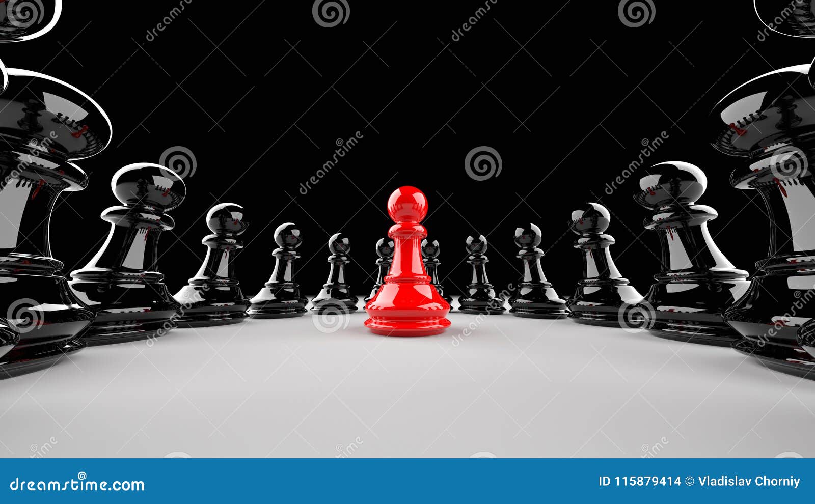 Red pawn of chess stock illustration. Illustration of game - 115879414