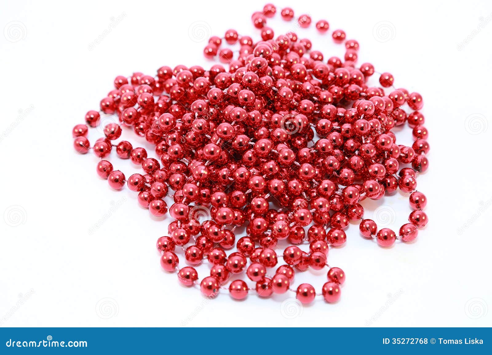 Red pearls stock photo. Image of pearls, sphere, christmas 35272768