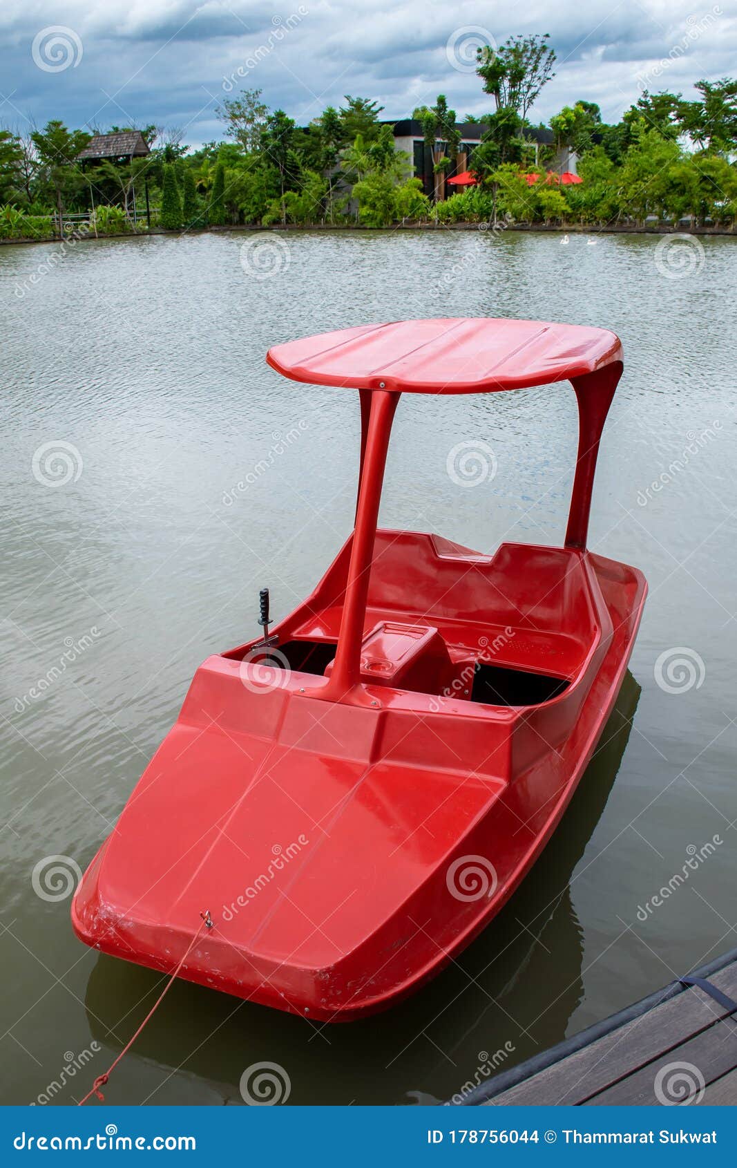 Red pedal boat stock photo. Image of cycle, ship, swim 178756044