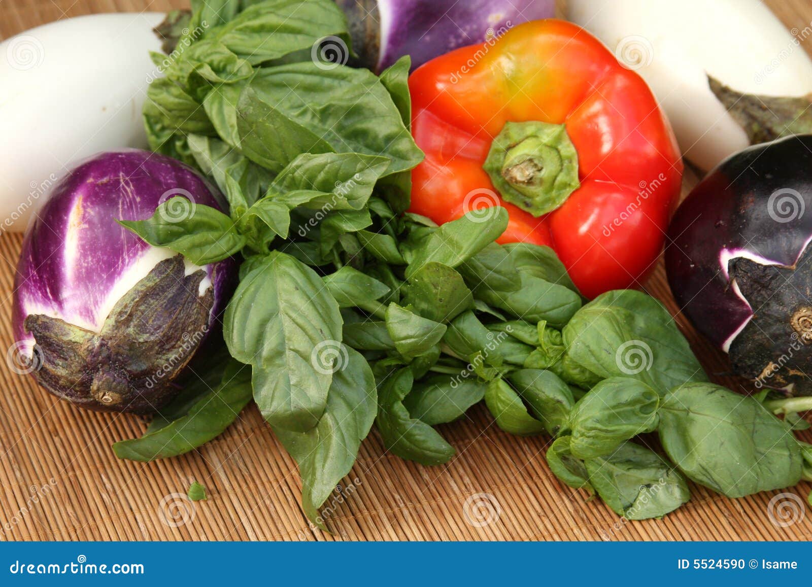 Red pepper and eggplant stock photo. Image of eating, bell 5524590