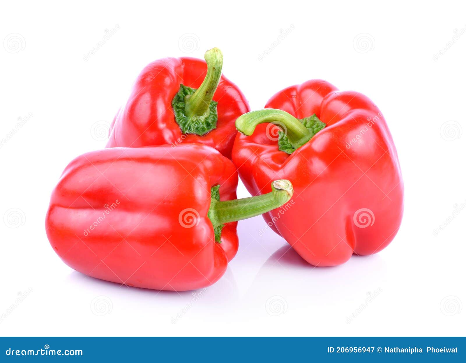 closeup red pepper on white background