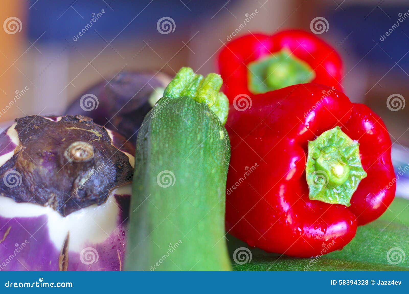 Red Peppers, Eggplant and Zucchini Stock Photo Image of food