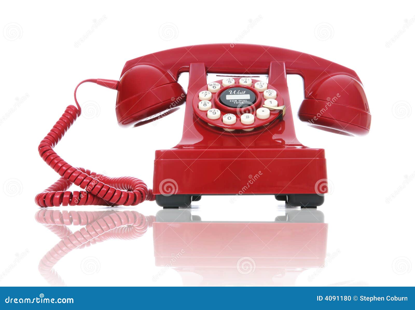 Red Phone Stock Photo - Image: 4091180