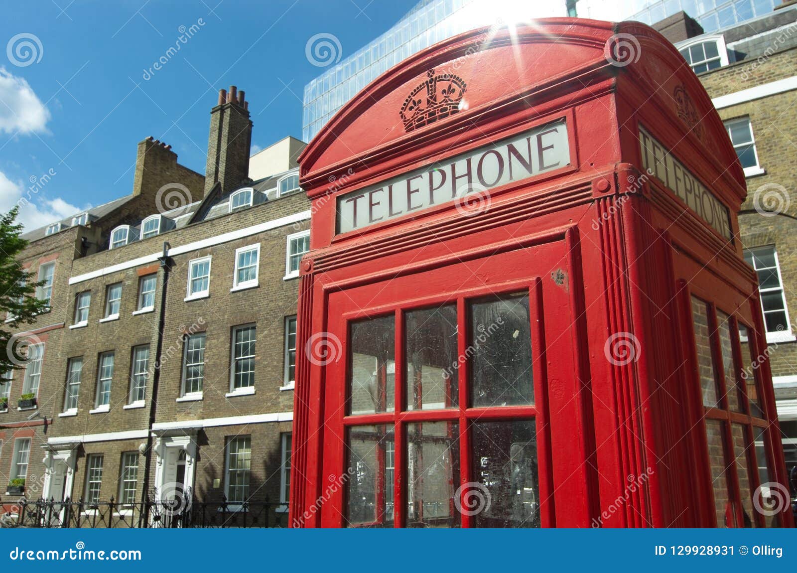 Red Phone Booth Old Style In London Stock Image Image of