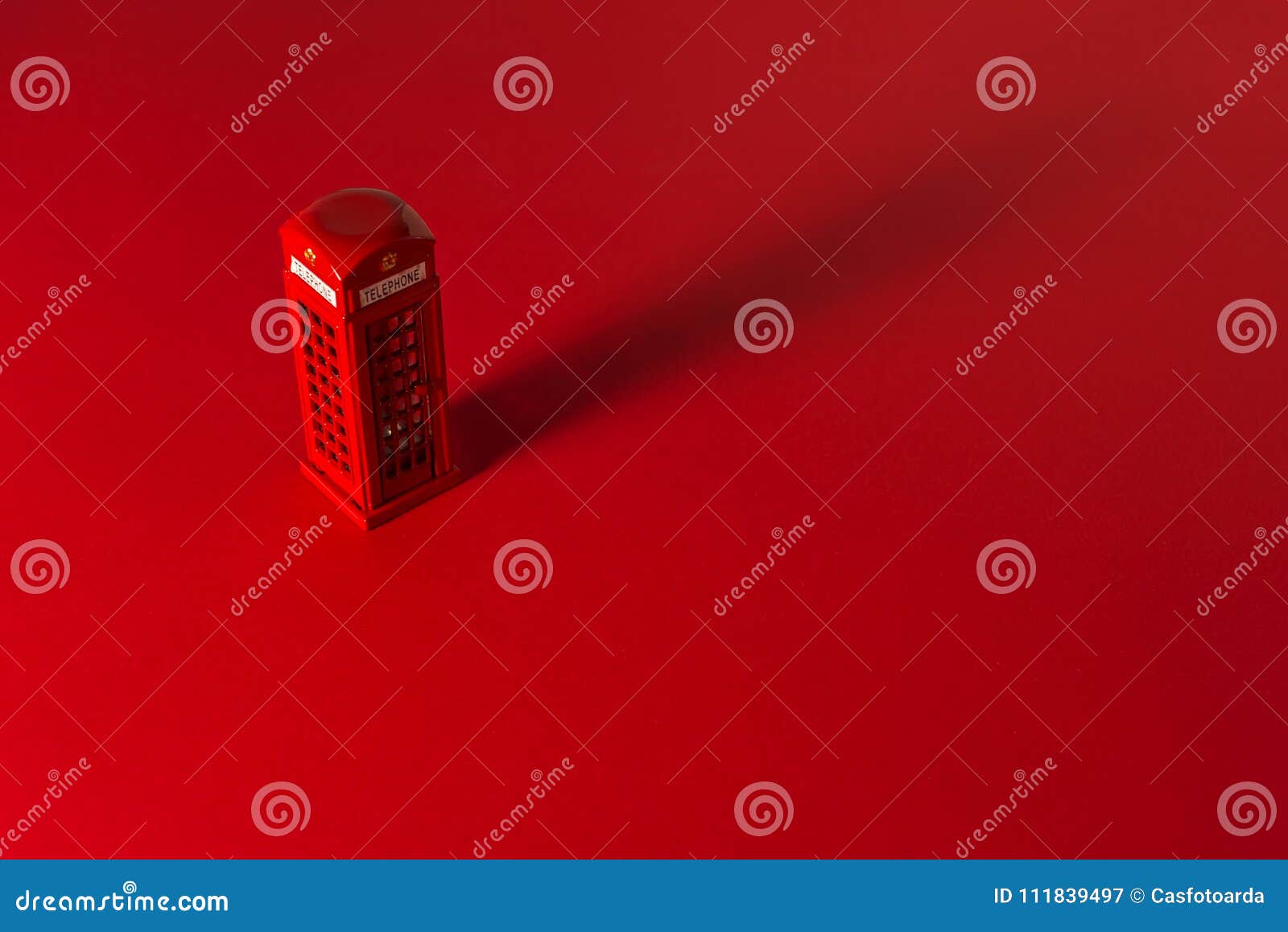 Red Phone Box on a Red Background. Stock Image Image of british