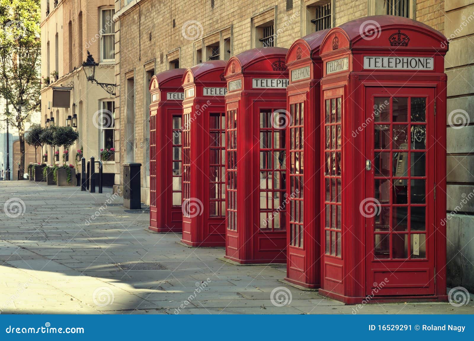 red phone boxes, london