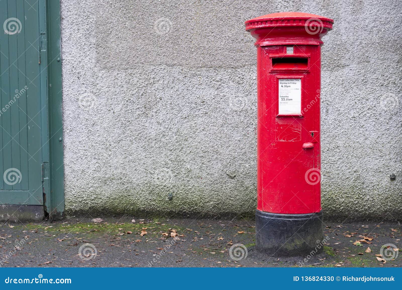 Red Pillar Post Box for Mail Collection Stock Photo Image of post