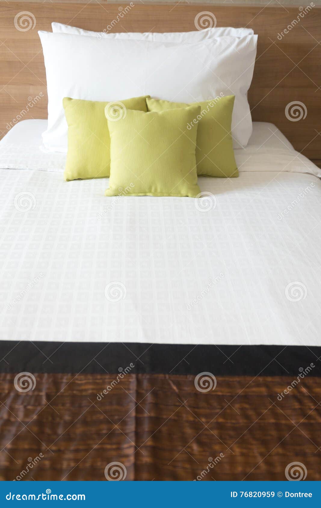 Red pillows on white bed stock image. Image of pillow 76820959