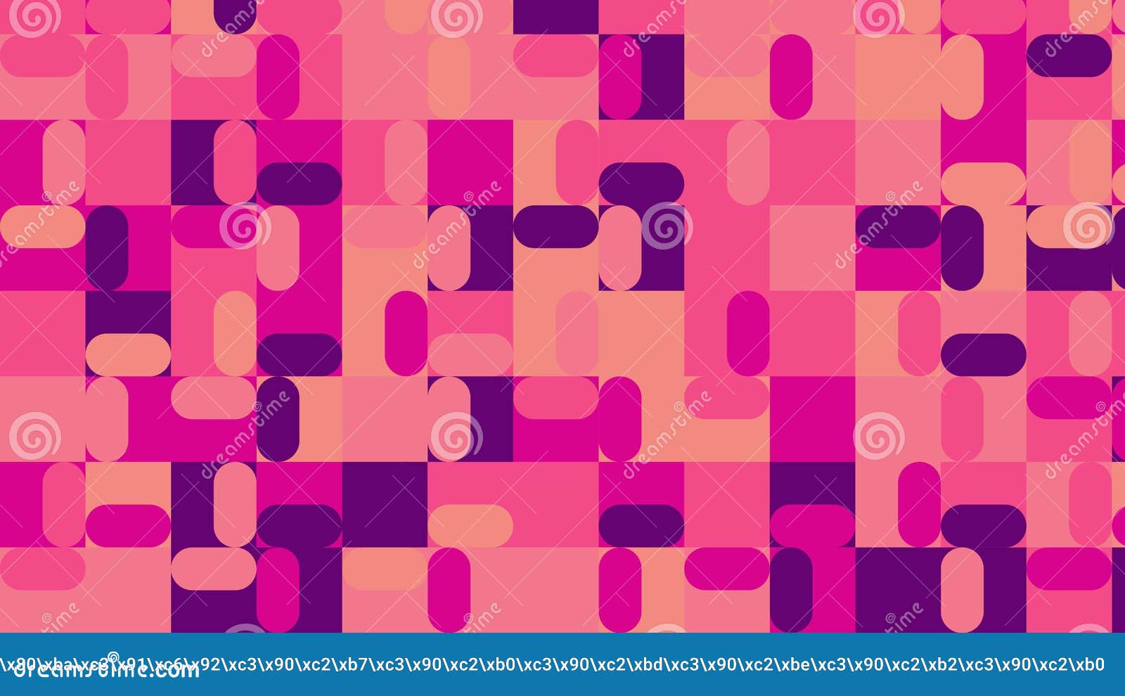 Red, Pink and Blue Geometric Pattern, Wallpaper for Fabric, Tile and