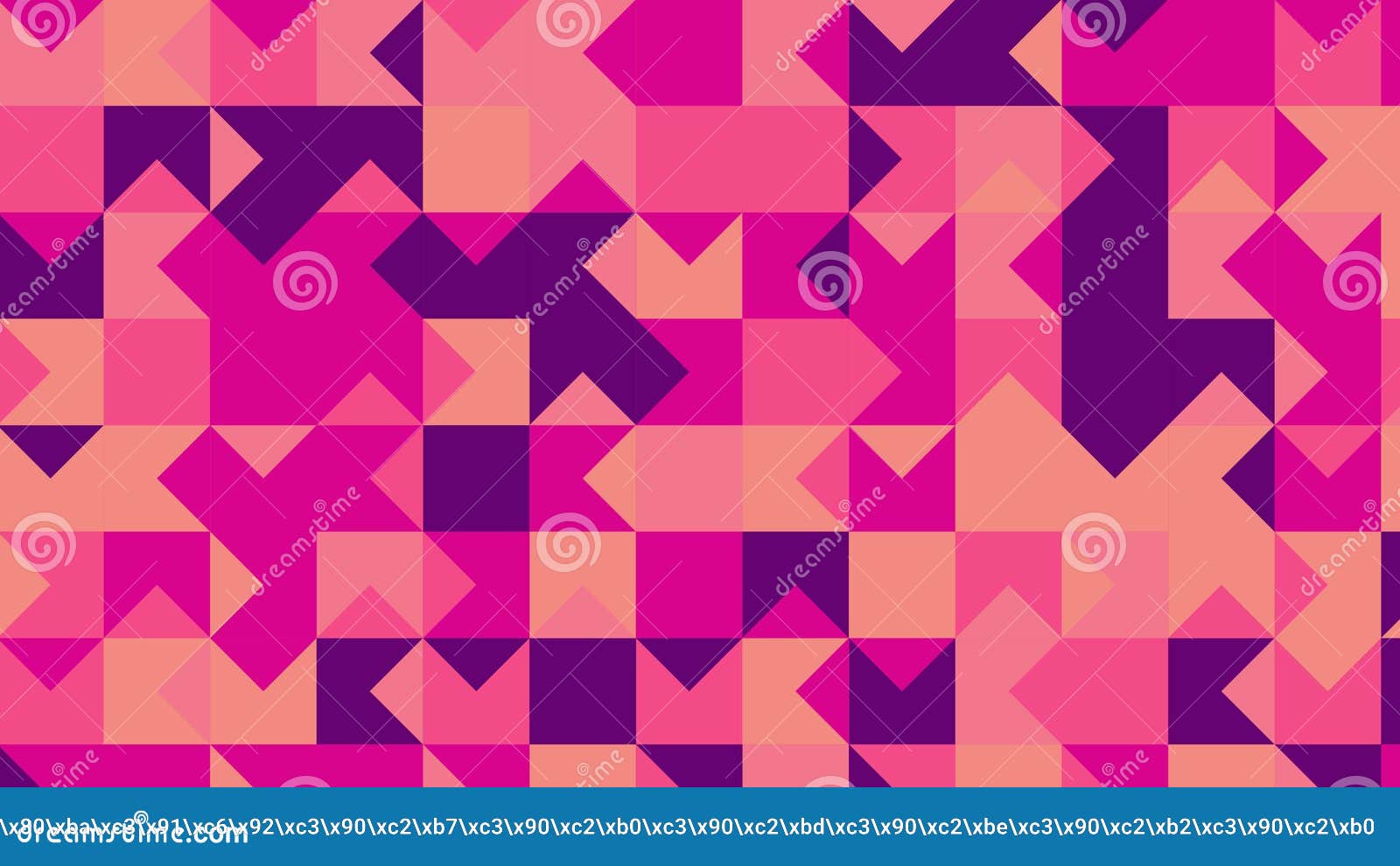 Red, Pink and Blue Geometric Pattern, Wallpaper for Fabric, Tile and