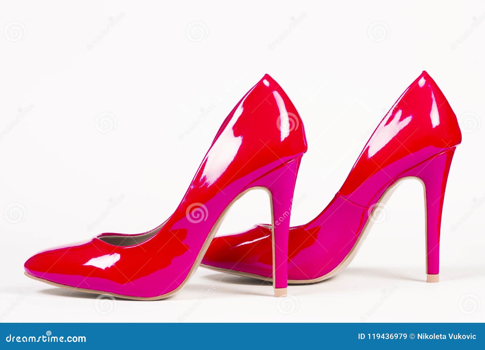 Sade Neon Pink Clear Stiletto Heels | SIMMI London