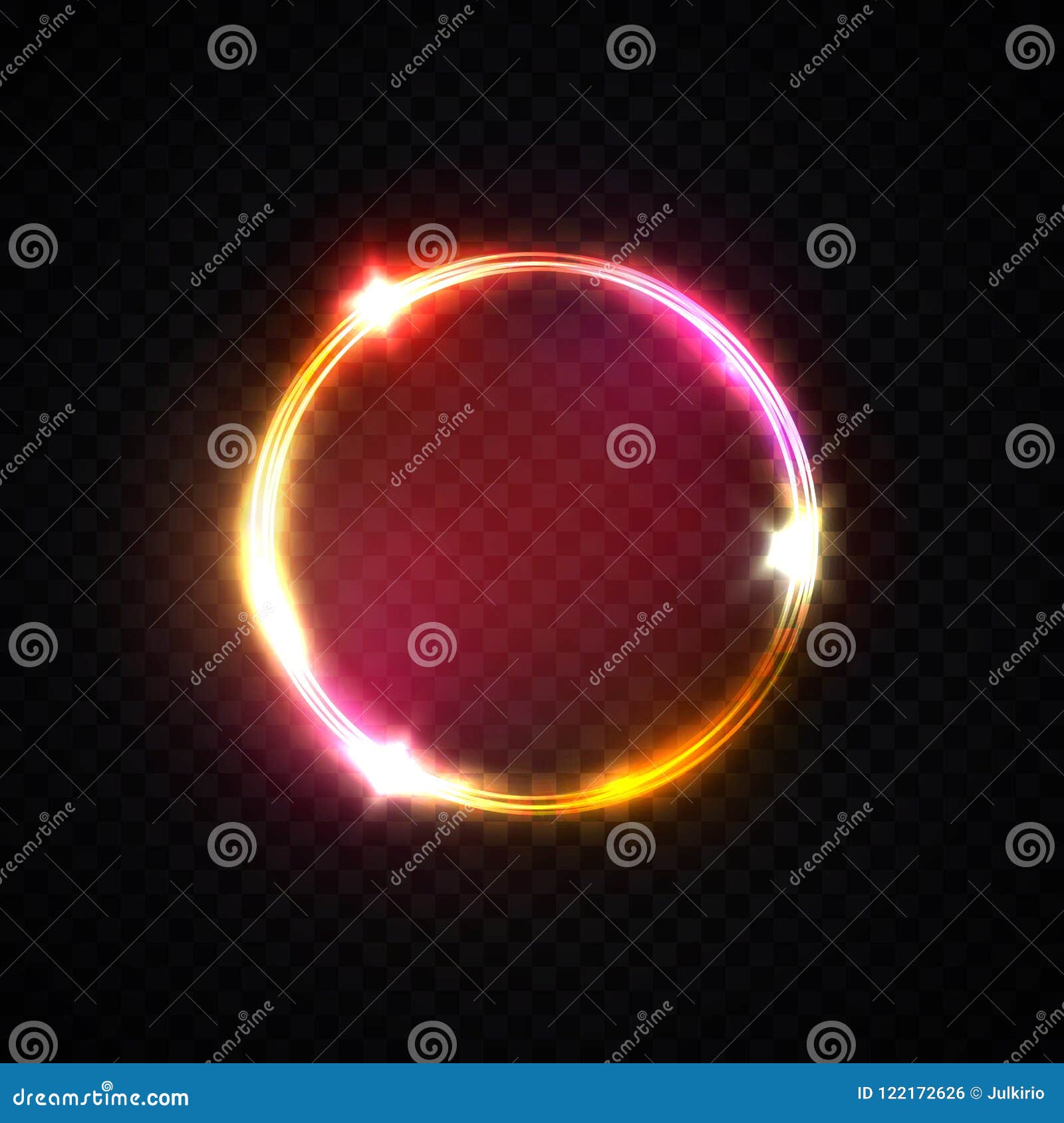 Red Pink Yellow Neon Ring. Light Circle Background Stock Vector -  Illustration of colorful, digital: 122172626