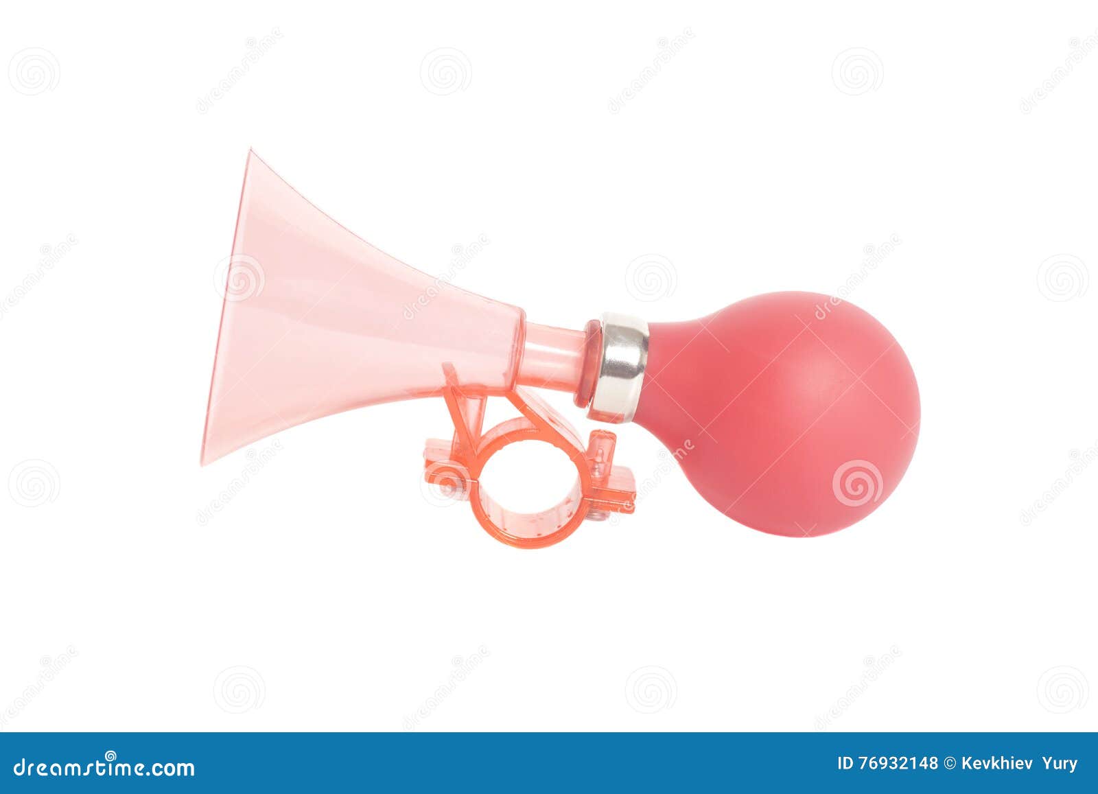 Red plastic air horn stock photo. Image of instrument 76932148
