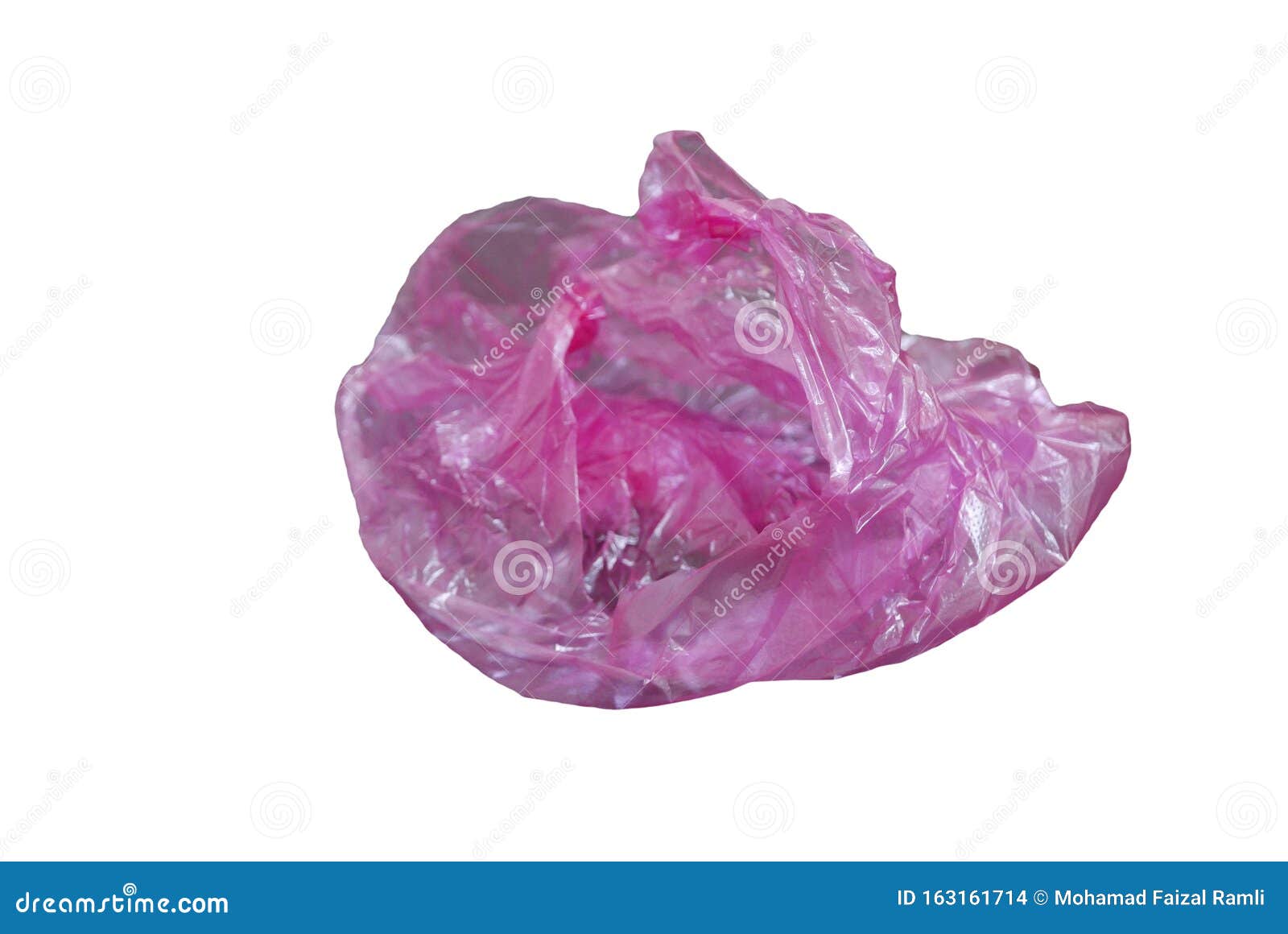 Red Plastic Bag Isolated on White Background Stock Photo - Image of