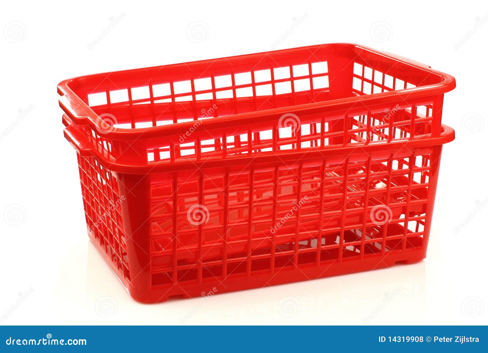 Red plastic basket stock photo. Image of shiny, empty 14319908