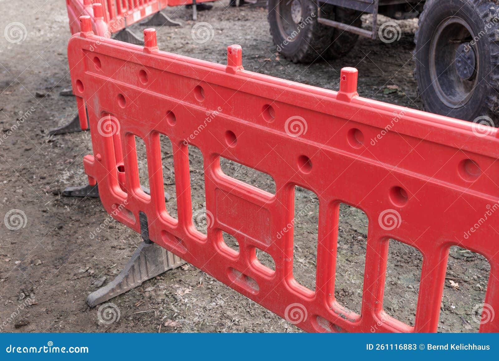 Red Plastic Construction Fence Stock Image Image of repair, border