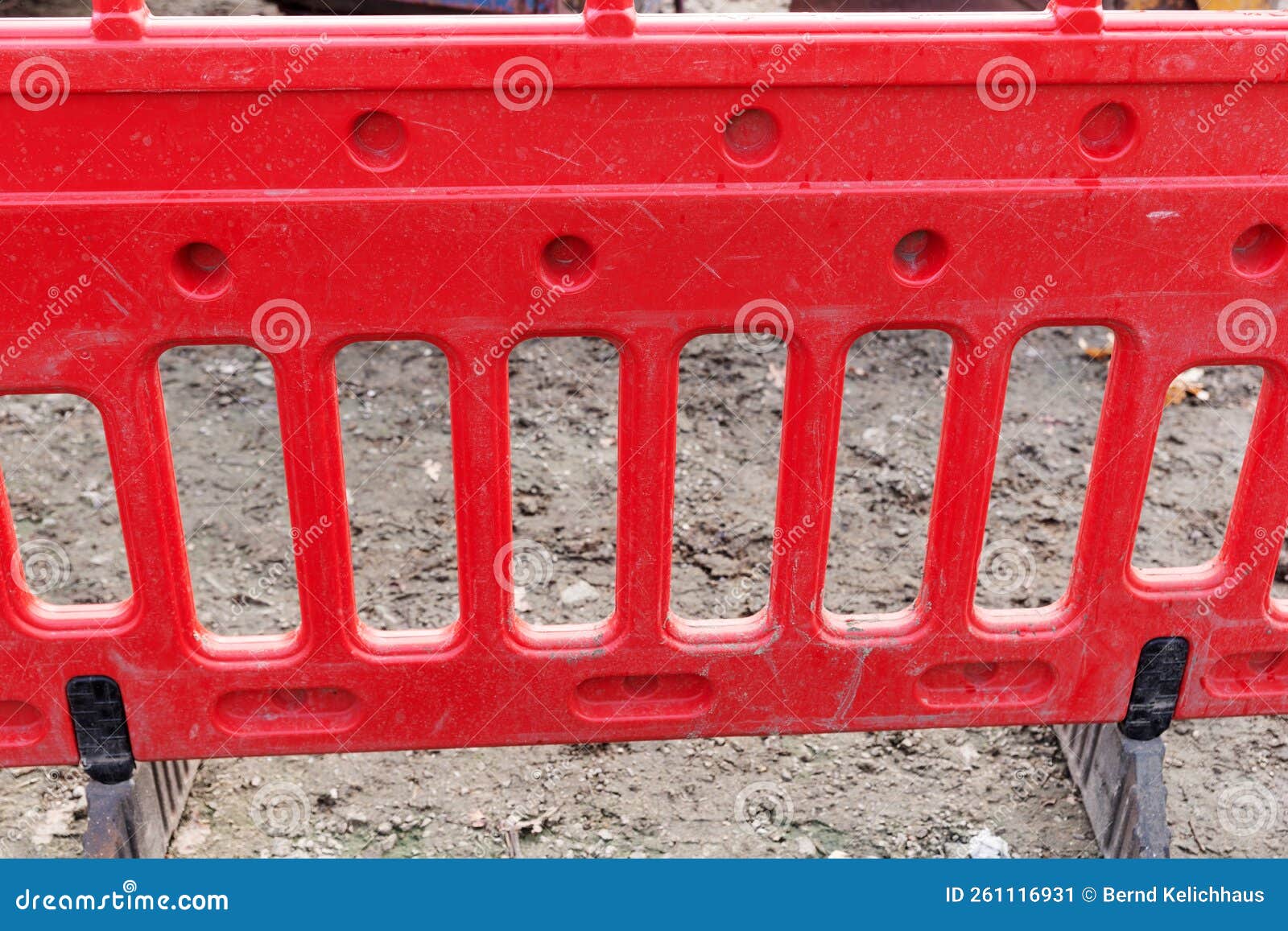 Red Plastic Construction Fence Stock Image Image of color, industrial