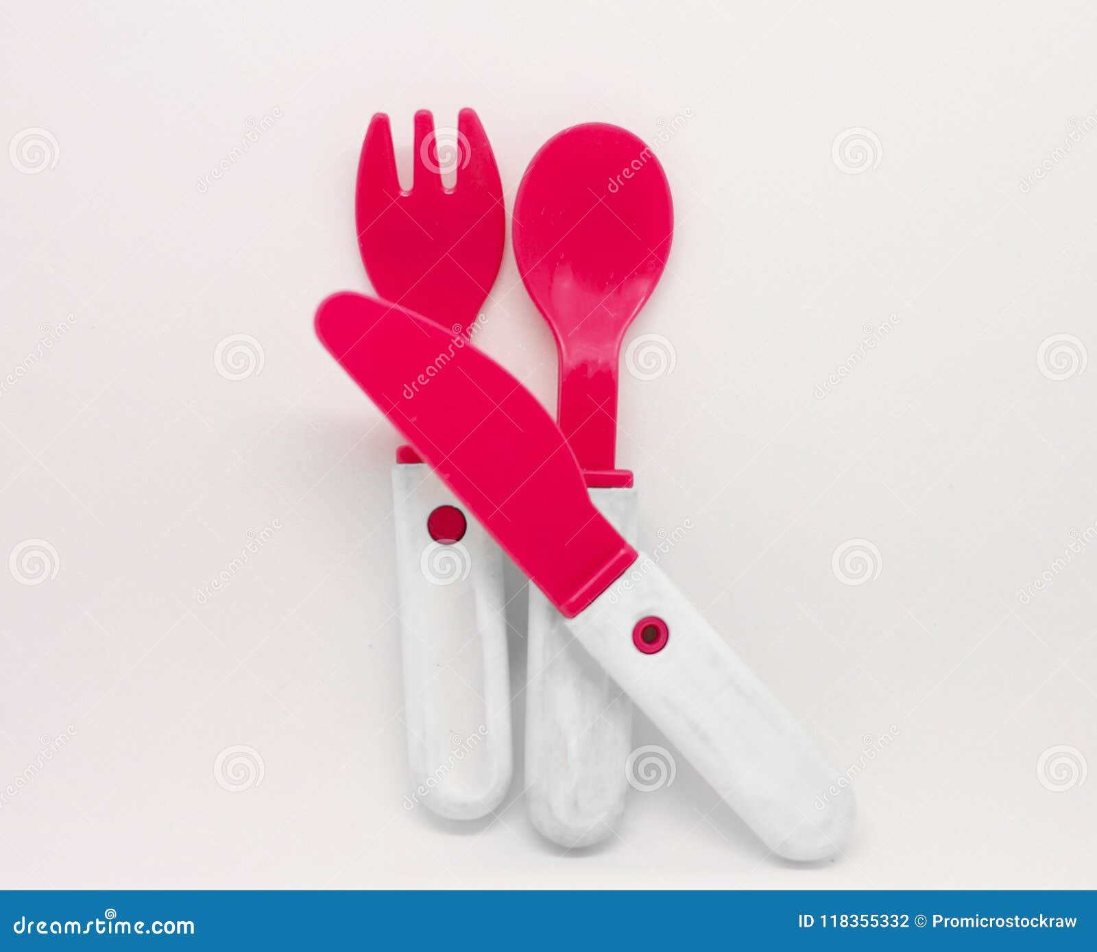 Red Plastic Knife, Spoon and Fork Stock Photo Image of spoons, turner