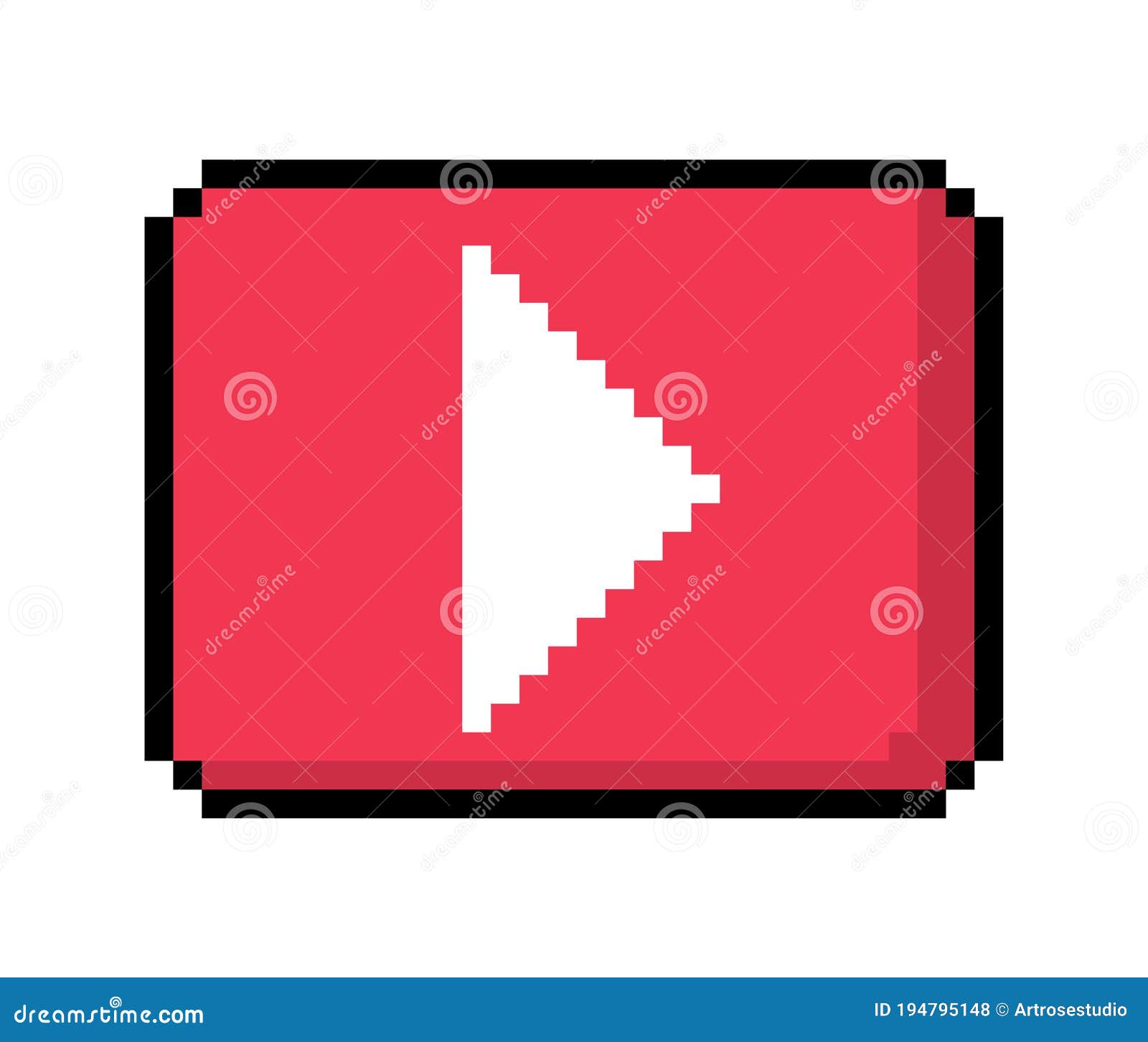 Red Player Emoticon Symbol, Pixel Art Design Vector Illustration
