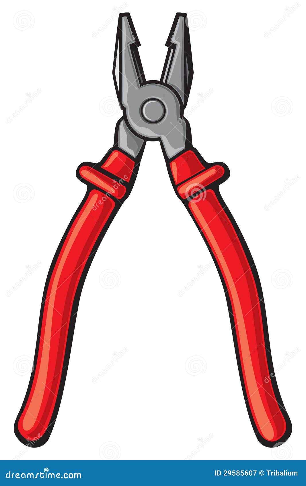 Red pliers stock vector. Illustration of clipping, craft 29585607