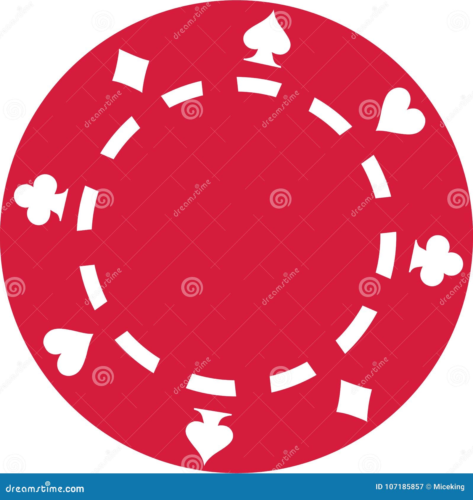 red poker gambling chip