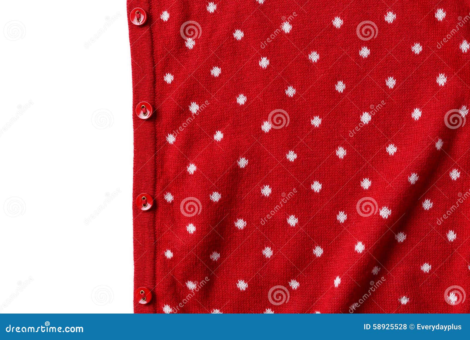 Red Polka Dot Knit Sweater with Button Stock Photo - Image of polka ...