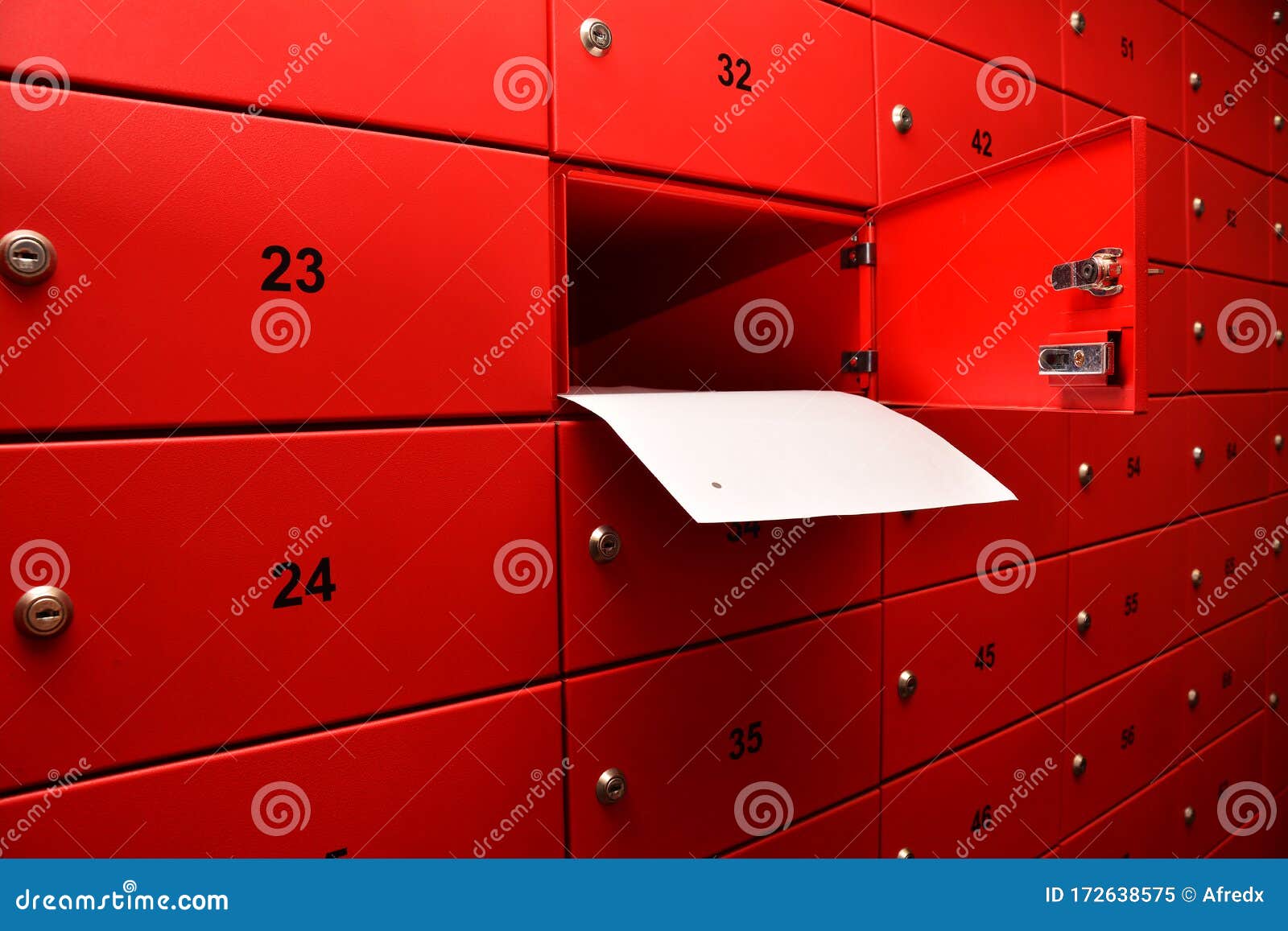 Red Post Box with Number, Letter Stock Image Image of pattern, design