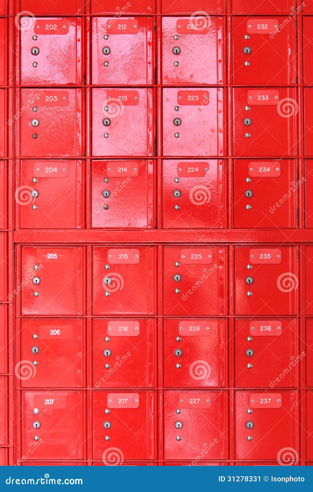 Red post boxes stock image. Image of office, post, zealand 31278331