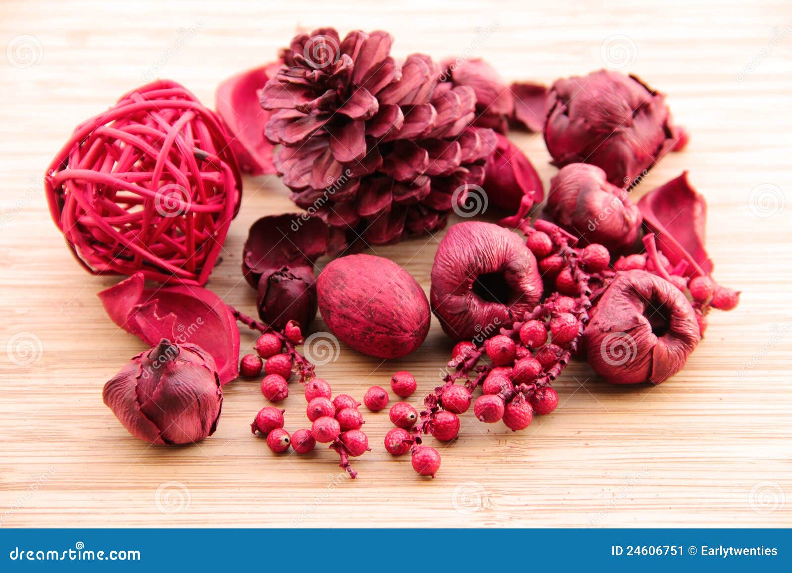 Red potpourri stock image. Image of interior, fruit, comfort 24606751
