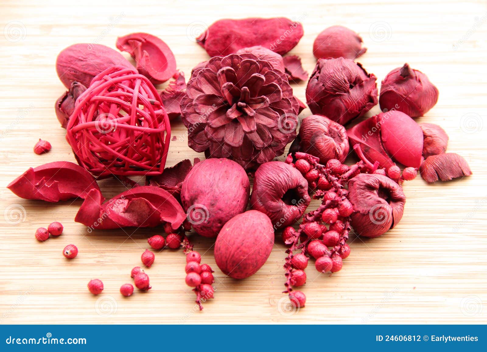 Red potpourri stock photo. Image of interior, home, fruit 24606812