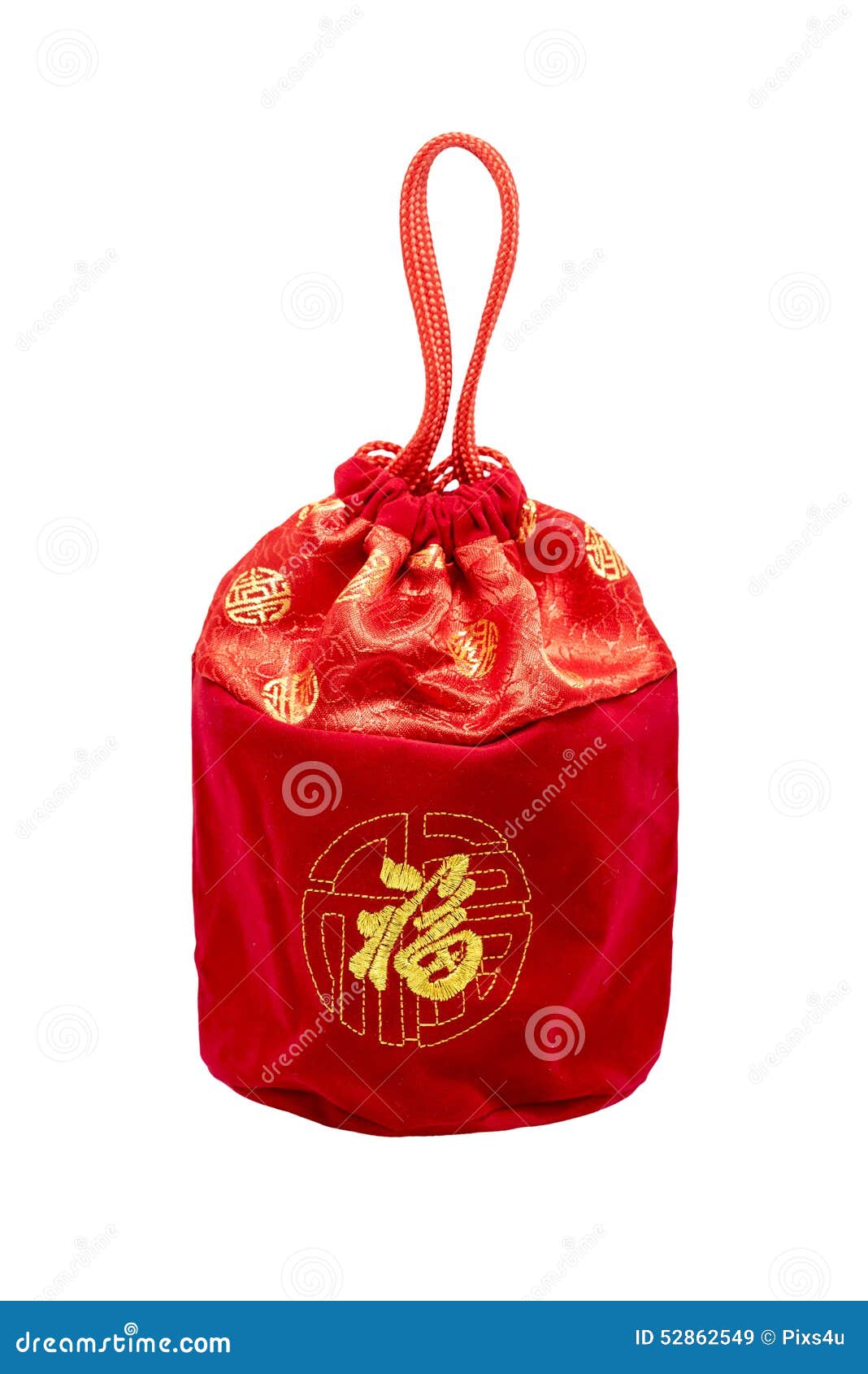 Red Pouch for Chinese New Year Stock Image Image of pouch, isolated