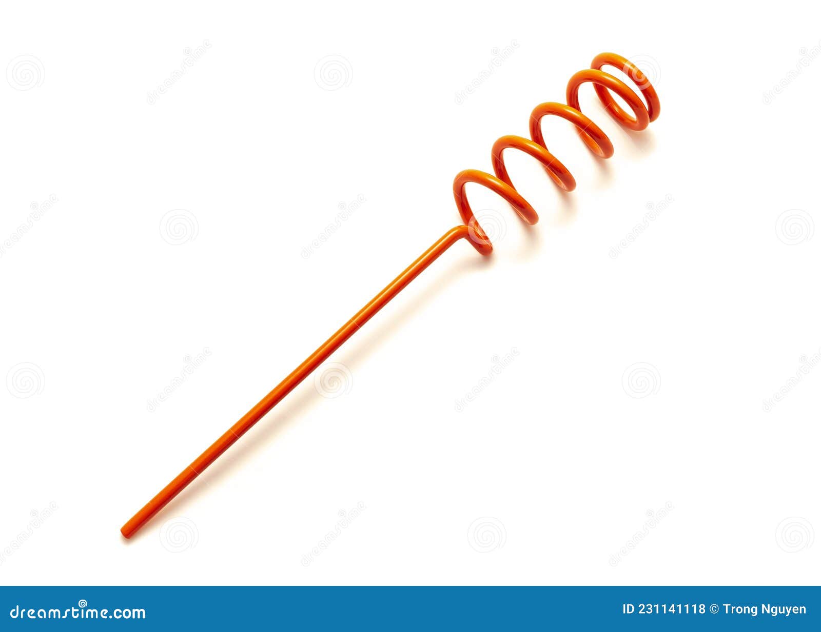 Red Powdered Coated Steel Finish Spiral Rod Pole Holder Bank Fishing Gear  Isolated on White Stock Photo - Image of hobby, clipping: 231141118