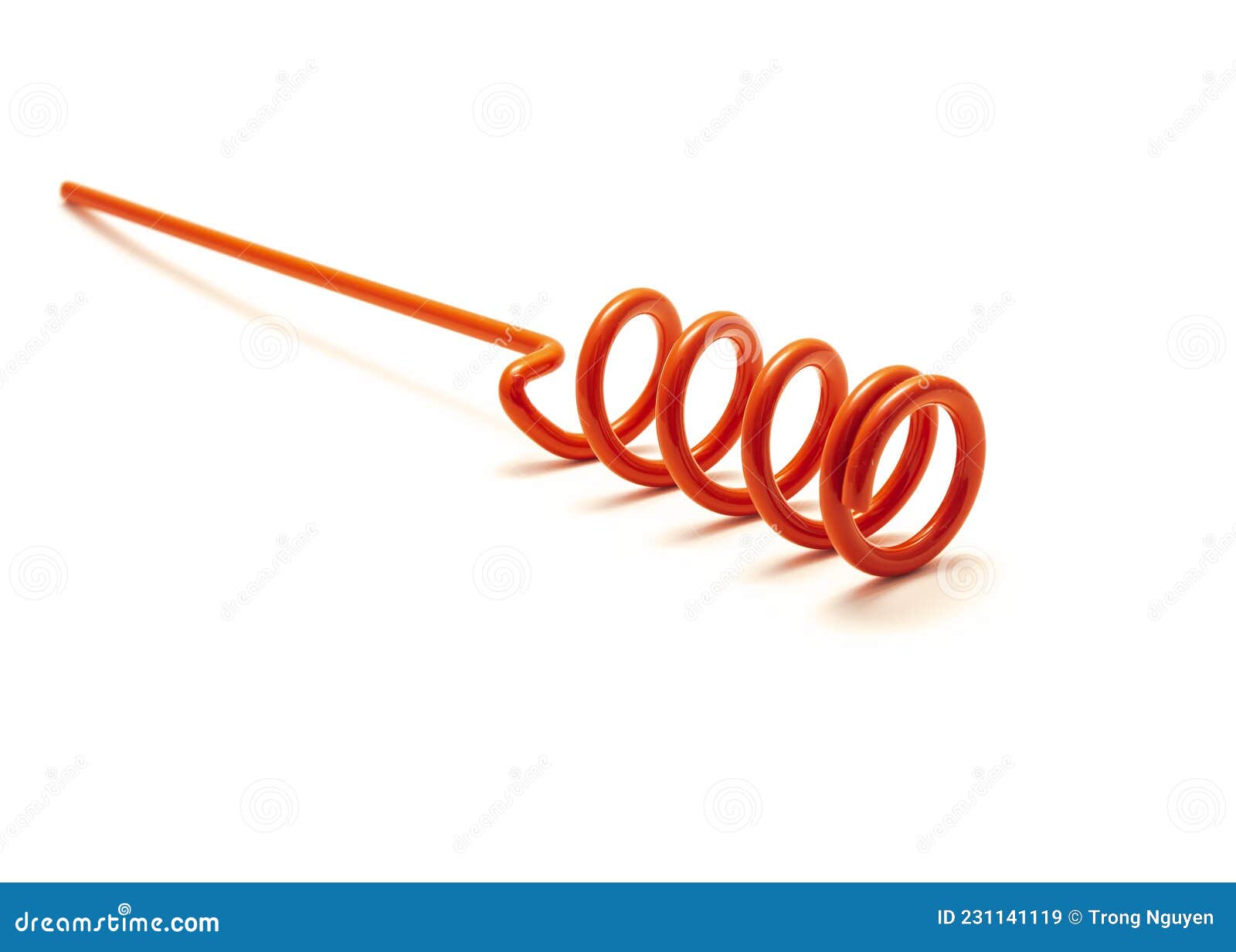 Red Powdered Coated Steel Finish Spiral Rod Pole Holder Bank Fishing Gear  Isolated on White Stock Image - Image of coated, clipping: 231141119