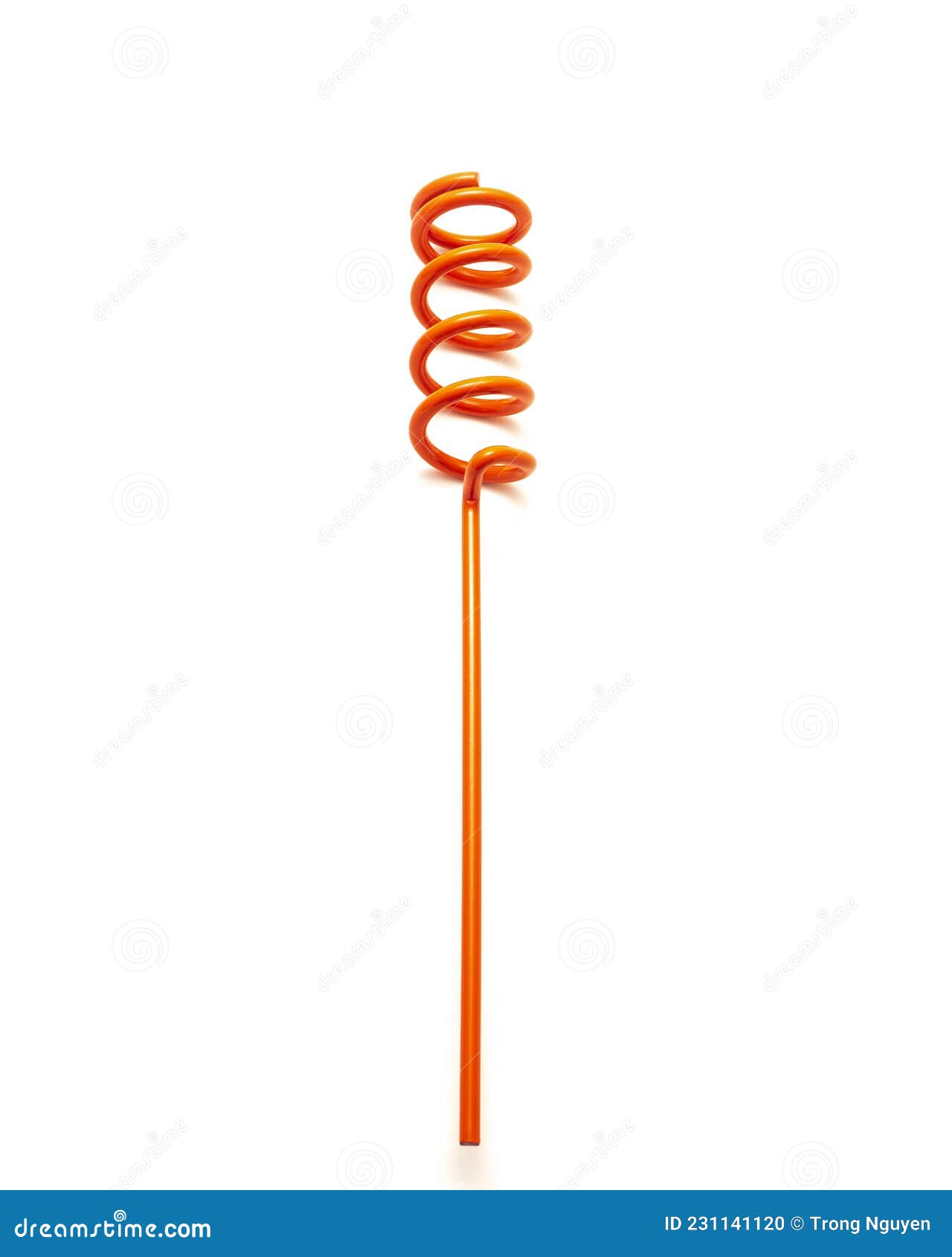 Red Powdered Coated Steel Finish Spiral Rod Pole Holder Bank Fishing Gear  Isolated on White Stock Photo - Image of clipping, bank: 231141120