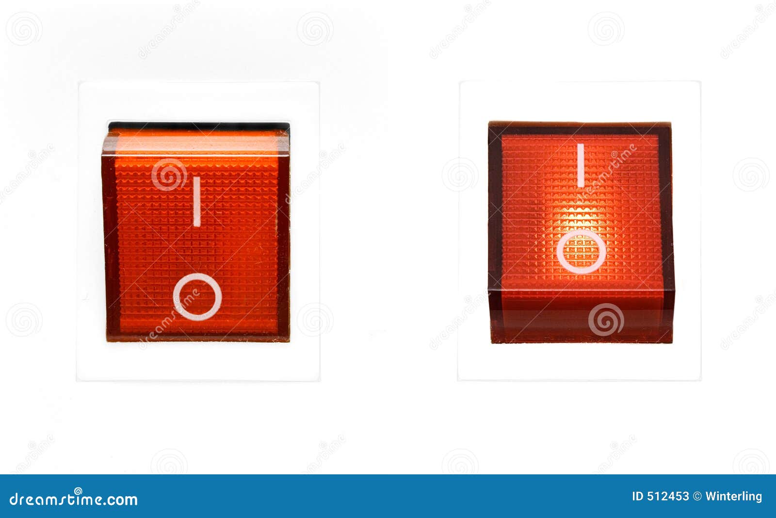 Red Power Switch On Off Stock Image Image Of Hardware