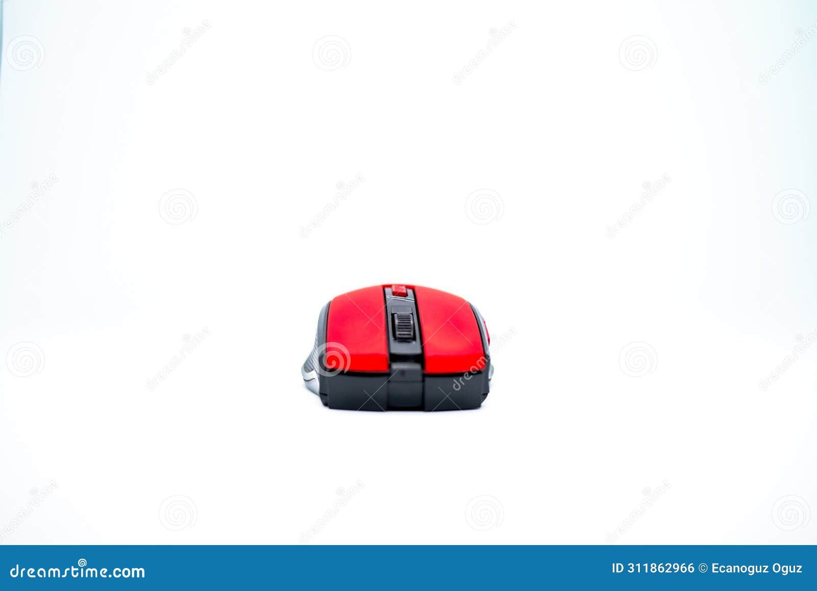 red precision: stylish mouse on white